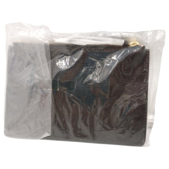 FOSSIL Pouch Purse RFID Black Leather Clutch Bag Hand Held Wallet Zip Pouch - Picture 3 of 16